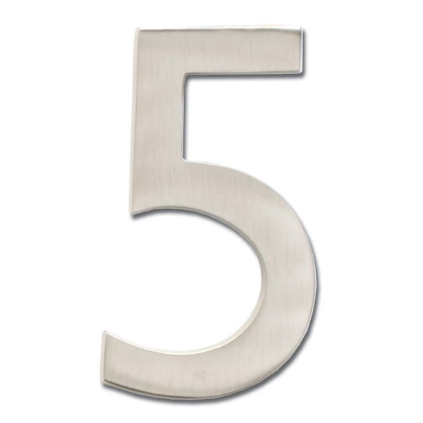 Architectural Mailboxes Brass 5 inch Floating House Number Satin Nickel 5 3585SN-5